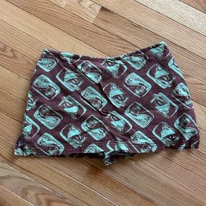 Urban Outfitters Brown and Green Skort